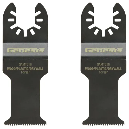 Vista 8 de Genesis GAMT521 Universal Quick-Fit 1 3/8" Bi-Metal Flush Oscilante Multiherramienta Cuchilla de corte rápido de liberación rápida