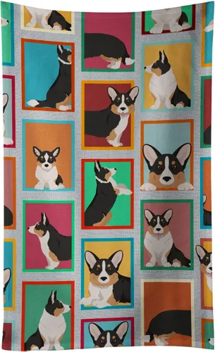 Vista 62 de Caroline's Treasures MLM1160KTWL - Lots of Red Siberian Husky - Toalla de cocina para invitados, toalla de baño decorativa para cara, té, paño