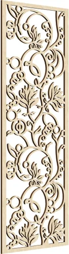 Vista 96 de Caspian Paneles de pared de madera con calado decorativo perforado, 9 3/8 pulgadas de ancho x 24 3/8 pulgadas de alto x 1/4 de alto, cereza