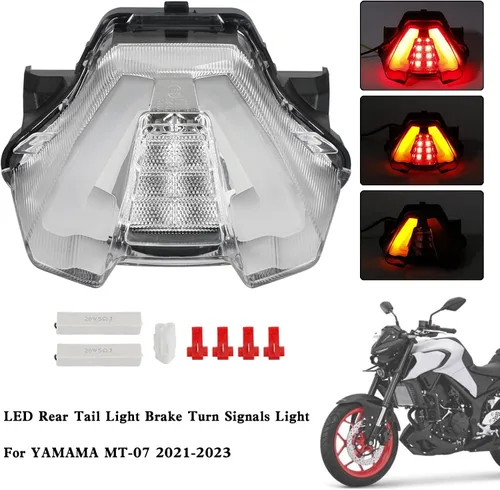 Vista 6 de Señales de giro de freno de luz trasera LED para Yamaha MT-07 2021-2023
