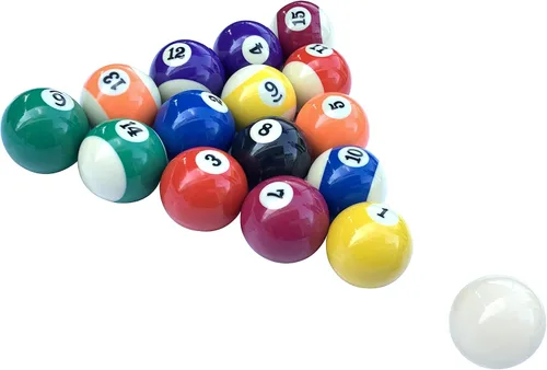 Vista 6 de Freetime Fun Accesorios para mesa de billar que incluyen bolas de billar, tacos de piscina, tiza de piscina, triángulo de 8 bolas, cepillo para mesa