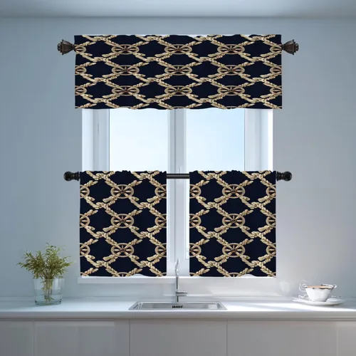 Vista 251 de Shrahala Orange Autumn Autumn Blackout Curtain Tiers, Fall Kitchen Valance Light Blocking Tier Drapes with Rod Pocket, 2 Pack 26 X 24 in