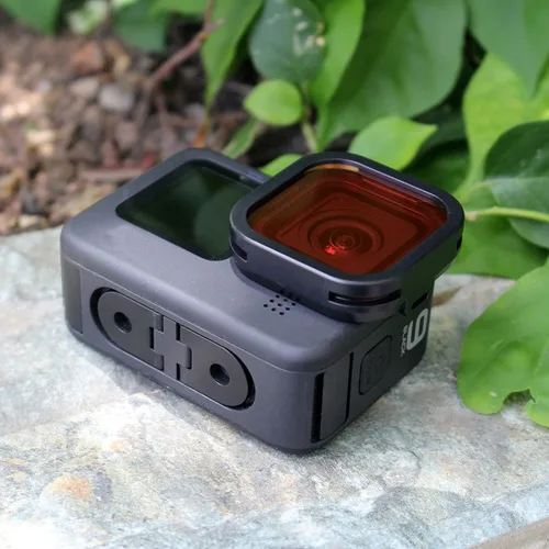 Vista 7 de Filtro subacuático para GoPro Hero 12 11 10 9 negro con filtro de color rojo y magenta, accesorios de grabación de buceo de buceo poco profundo