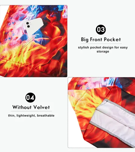 Vista 6 de uideazone Sudadera con capucha con estampado 3D para hombre y mujer, con bolsillo tipo canguro