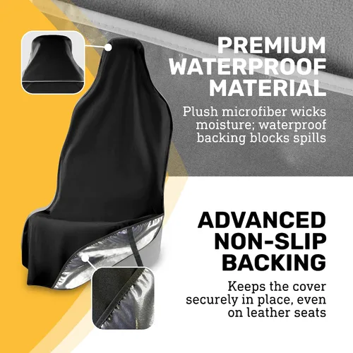 Vista 5 de EliteSport - Funda de asiento delantero, ajuste universal, impermeable, resistente al sudor, resistente al olor y lavable a máquina, protector