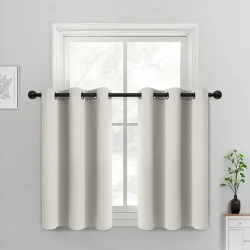 Vista 136 de Yakamok Cortinas opacas para dormitorio, aislamiento térmico, cortinas de oscurecimiento de habitación para sala de estar, juego de 2 paneles
