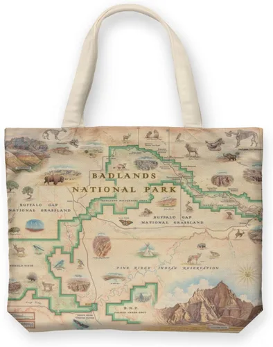 Vista 30 de Xplorer Maps Bolsa de lona con asas, bolsa de compras de comestibles de tela, bolsa reutilizable y ecológica, 100% algodón, lavable
