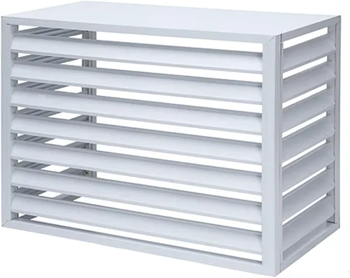 Vista 8 de Pantalla de valla de aire acondicionado al aire libre, Cubierta de aluminio resistente de la CA, persianas resistentes a la intemperie Cubiertas