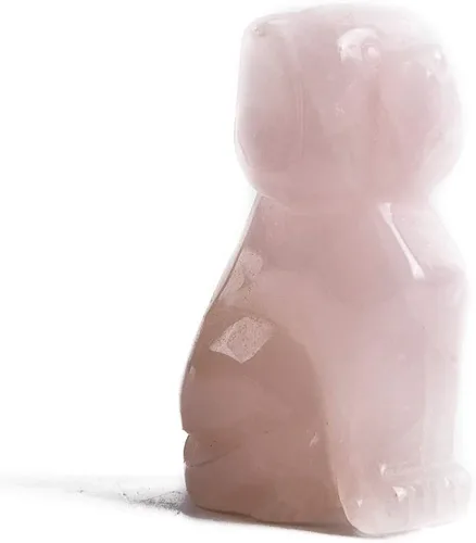 Vista 7 de YGLINE Figura de animales de cristal tallada para perro, escultura de estatua de cachorro, decoración para el hogar Jaspe dálmata