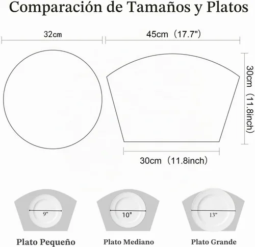 Vista 5 de SHACOS Juego de 5 manteles individuales pequeños en forma de cuña con centro de mesa, resistentes al calor, lavables (5, beige)