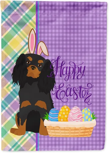 Vista 65 de Caroline's Treasures WDK4925GF Bandera de Pascua Airedale Terrier negra y tostada, tamaño jardín, bandera decorativa para patio exterior, patio