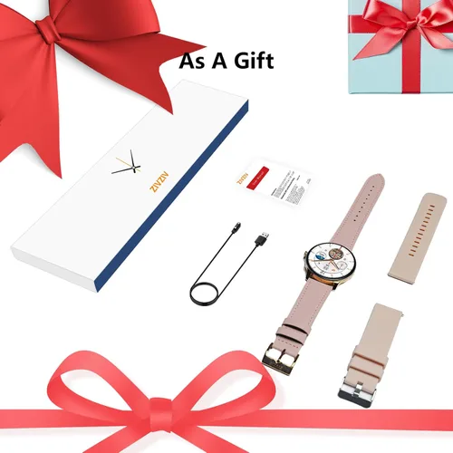 Vista 9 de Reloj inteligente para mujer de 1.43 pulgadas, pantalla AMOLED, funciona con Android/iPhone, resistente al agua IP68, batería de larga duración, Oro