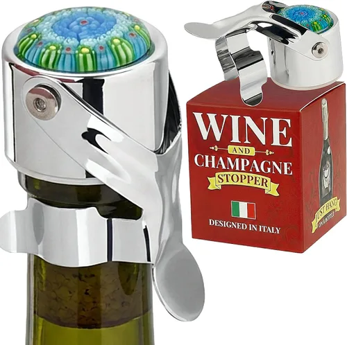 Vista 11 de Tapón de vino y tapón de champán todo en uno – sello patentado, conserva las burbujas y el sabor de los vinos Prosecco, blancos y tintos. 1 tapón