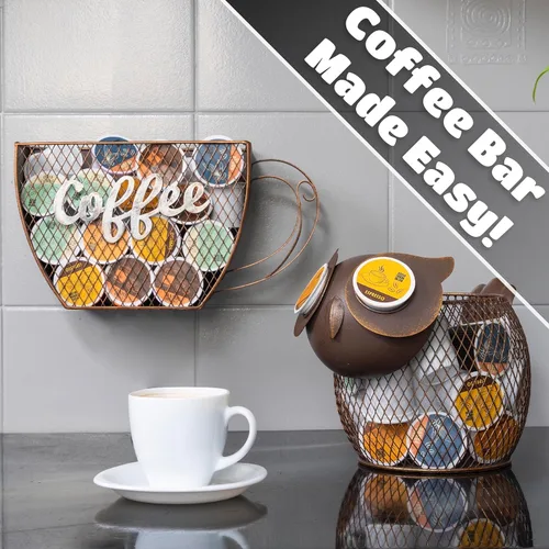 Vista 3 de Made Easy Kit Organizador de cápsulas de café – Decoración funcional de la barra de café para el hogar – Accesorios de almacenamiento de encimera