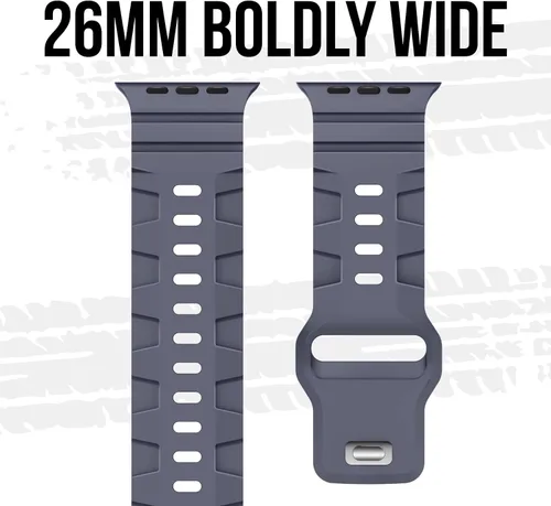 Vista 2 de Correa deportiva compatible con Apple Watch Ultra 2 Band de 1.929 in 1.811 in 1.772 in 1.732 in 1.654 in para hombres, correas de silicona suave