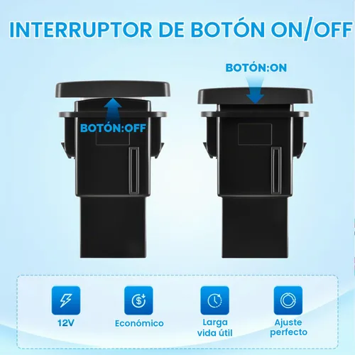 Vista 8 de Nilight Interruptor de Batería de Botón de Encendido/Apagado AUX 12V con Cable Conector Kit de Reemplazo de 1.28" x 0.87" para Toyota Sequoia