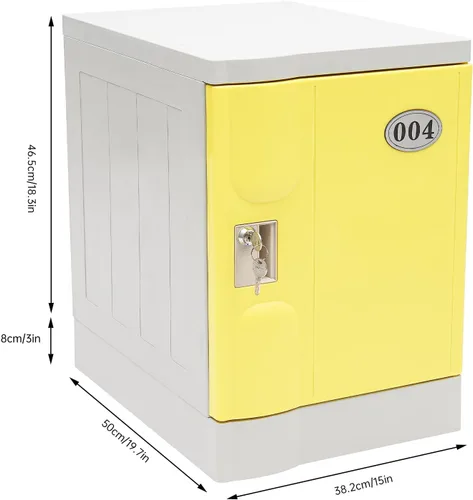 Vista 2 de Taquilla, armario de almacenamiento con cerradura de 19 pulgadas con llaves, ideal para niños, hogar, escuela, oficina o al aire libre, caja