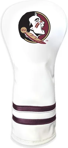 Vista 21 de Team Golf NCAA Funda para Cabeza de Palo de Golf Fairway Vintage Blanca, Diseño que se Ajusta a la Forma, Diseño Retro