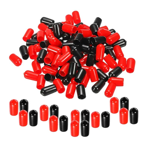 Vista 63 de MECCANIXITY 50 unids tapas de goma Surtido de 0.079 in PVC vinilo tornillo rosca protector para tornillo tornillo negro rojo