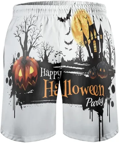 Vista 3 de Bañador para hombre de Halloween con forro de malla y bolsillos