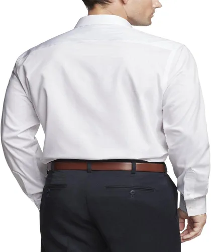 Vista 2 de Van Heusen Camisa de vestir para hombre ajuste regular sin arrugas cuello flexible elástico