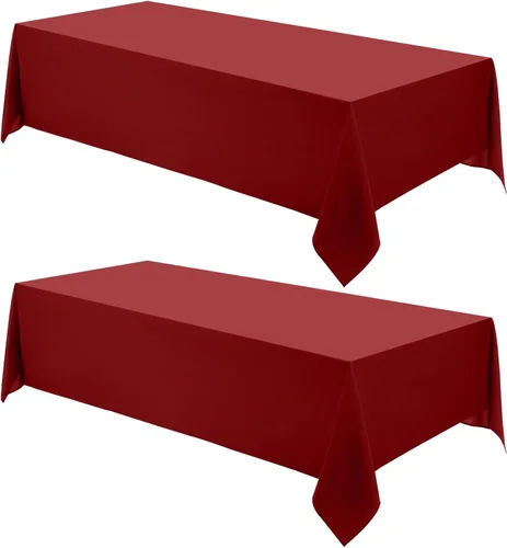 Vista 63 de VidaFete - 1 paquete de mantel cuadrado de 52 x 52 pulgadas, manteles resistentes a las manchas y arrugas, de poliéster, para mesa de comedor