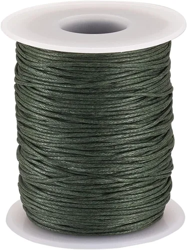 Vista 16 de Cordón de algodón encerado aguamarina de 100 yardas, hilo trenzado para cuentas de cordón de pulsera, collar de alambre de 0.039 pulgadas