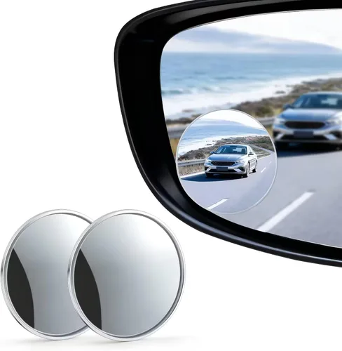 Vista 11 de Espejo de punto ciego para coche, Espejo lateral rectangular de cristal HD sin marco convexo reutilizable, Espejos retrovisores de ángulo amplio