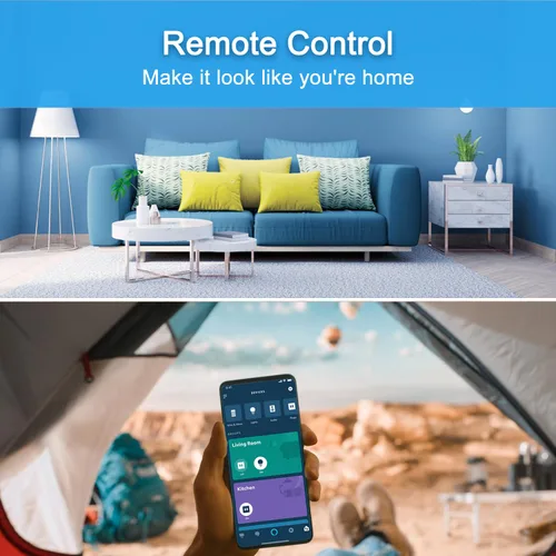 Vista 3 de YNF Mini enchufe inteligente, configuración simple con un comando de voz, enchufes inteligentes compatibles con Alexa, control remoto, temporizador