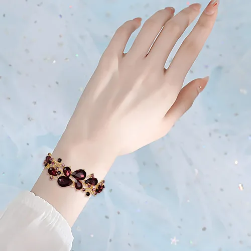 Vista 3 de BriLove - Juego de joyas de boda para mujer con cristales austriacos