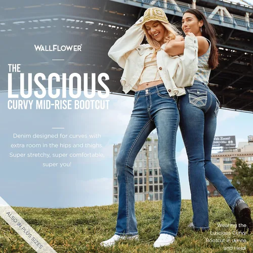 Vista 8 de Wallflower Junior de Luscious Curvy Boot Cut Jean, Kim
