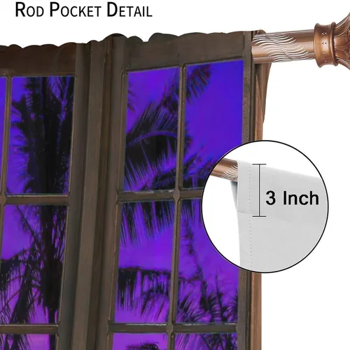Vista 154 de Cortinas de paisaje, ventana 3D, primavera, bosque, vida silvestre, paisajes de naturaleza, dormitorio, sala de estar, cortinas térmicas opacas de 2