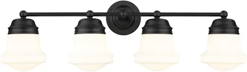 Vista 4 de Z-Lite 4 luces tocador 735-4V-MB, negro