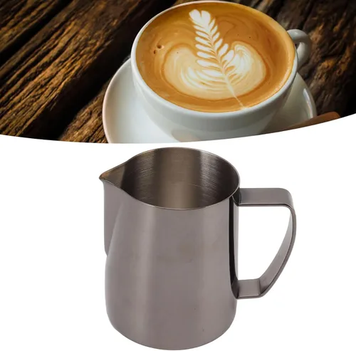 Vista 7 de CHICIRIS Jarra espumadora de leche de 20 onzas, taza espumadora de leche de 20 onzas, con boca puntiaguda, accesorios de espresso, jarra de leche