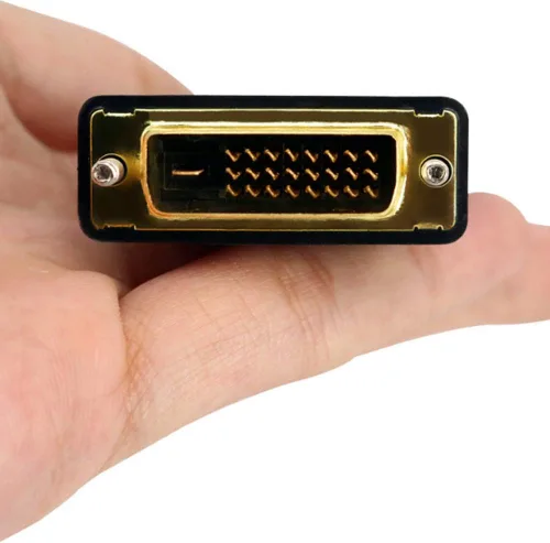 Vista 3 de Adaptador HDMI bidireccional hembra a DVI-D (24+1) macho, 1080P DVI a HDMI Conveter (1, negro)