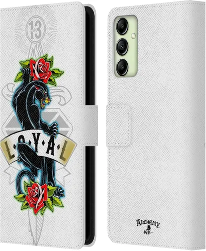 Vista 9 de Head Case Designs Officially Licensed Alchemy Gothic Caduceus Rex Dragon Leather Wallet Case Compatible with Samsung Galaxy A14 5G