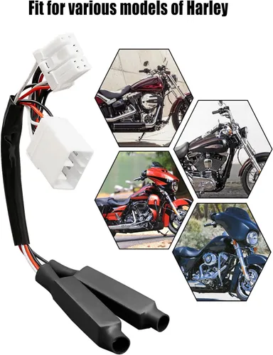 Vista 3 de Ecualizador de carga para intermitentes compatible con Harley Davidson Electra Glide Softails Road Kings Dynas, resistencias de carga LED para señal