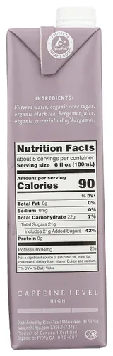 Vista 11 de Rishi Tea Concentrado de Bebida London Fog - Certificado Orgánico USDA, Té Negro y Bergamota, Incremento de Energía - Caja de 32 fl oz, 8 Porciones