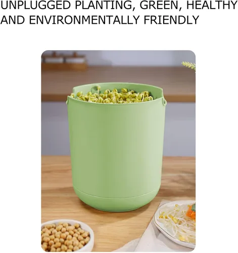 Vista 3 de Máquina de brotes de frijol, fabricante automático de brotes de frijol, bandeja de germinación de frijoles de gran capacidad con colador de agua