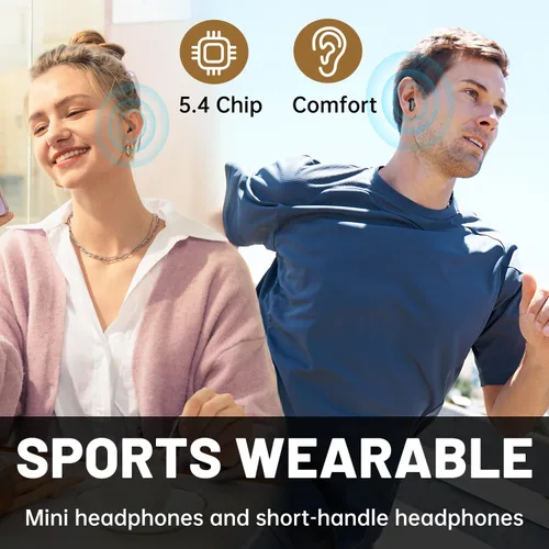 Vista 5 de 2-in-1 Mini Invisible Sleep Bluetooth Earbuds,Small Wireless Sleep Headphones for Side Sleepers,Bluetooth 5.4 Bass Stereo Sound Over-Ear