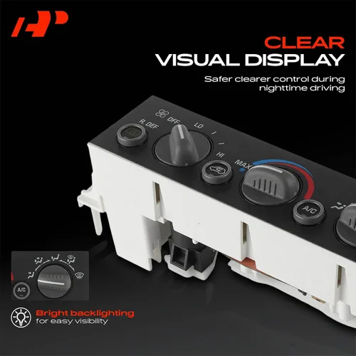 Vista 5 de A-Premium Módulo de Panel de Control de Clima de Calefacción/A/C con Desempañador de Ventana Trasera Compatible con Vehículos Chevy, Cadillac y GMC