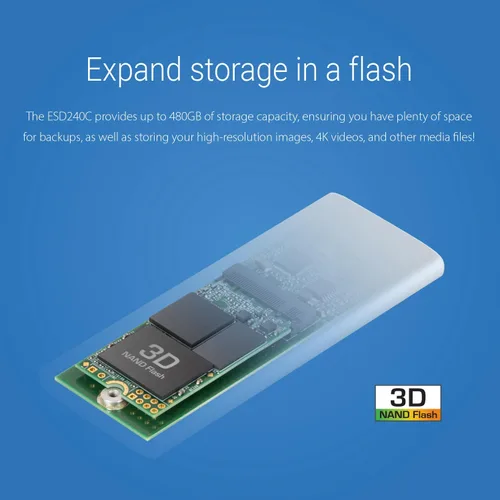 Vista 6 de Transcend TS120GESD240C 120GB USB 3.1 Gen 2 USB Type-C ESD240C Unidad de estado sólido portátil SSD