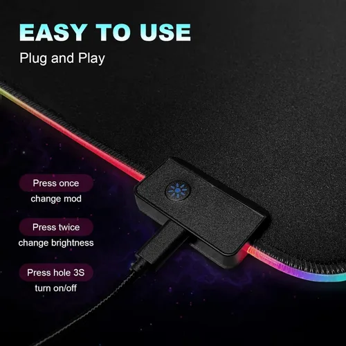 Vista 4 de Alfombrilla de mouse para juegos de anime, Spy Girl Gamer XXL, grande RGB, accesorios de escritorio para juegos de niñas, alfombrilla de teclado