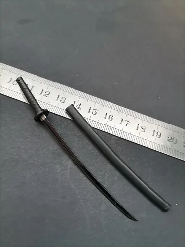 Vista 3 de Modelo de arma de juguete de espada larga Katana Samurai a escala 1/12 para figura de acción de 6 pulgadas, accesorios de escena de juguete #2