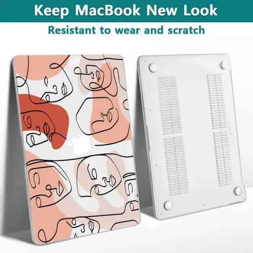Vista 5 de Teryeefi Funda para MacBook Air de 13 pulgadas (versión 2010-2017), funda protectora rígida de plástico y cubierta de teclado solo compatible