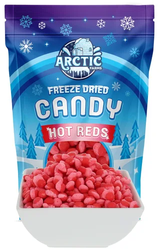 Vista 5 de Arctic Farms Caramelos liofilizados Hot Reds Cinnamon Fire Candies (Canela, 3oz)