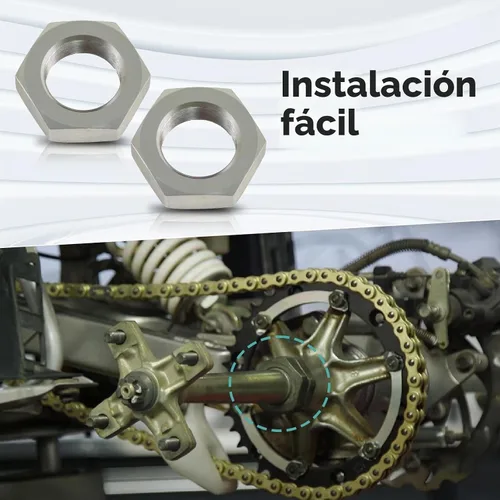 Vista 6 de 2 tuercas de eje trasero para Banshee 350cc Blaster 200cc 1988-2006, Breeze 1989-2004, Grizzly 125 2004-2013 Reemplazar #: 90170-33011