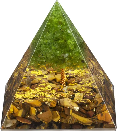 Vista 10 de Rockcloud Árbol de la Vida Pirámide de Orgón Amatista Cristal Generador de Energía Blanacing Chakra para Yoga Reiki Meditaion