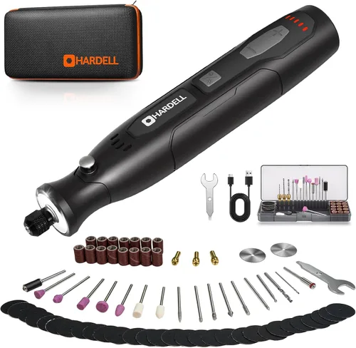 Vista 11 de HARDELL Kit de herramientas rotativas inalámbricas, kit de 5 velocidades