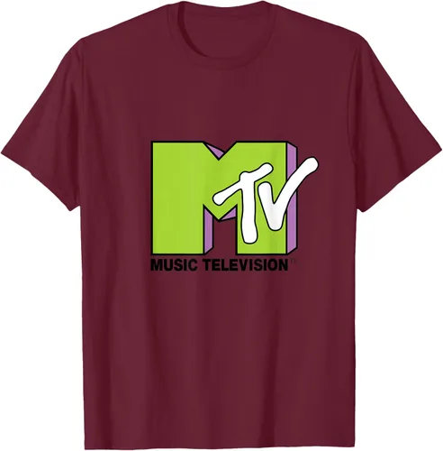 Vista 11 de Camiseta de tratamiento de relleno con logotipo MTV verde lima y morado, Negro, S Azul Marino